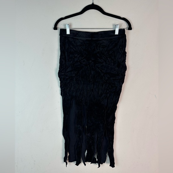 Vintage Rare 80’s TRIPP NYC Goth Black Strips And Tattered Skirt - Picture 1 of 10